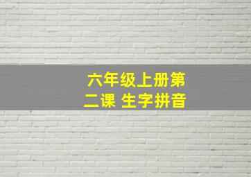 六年级上册第二课 生字拼音